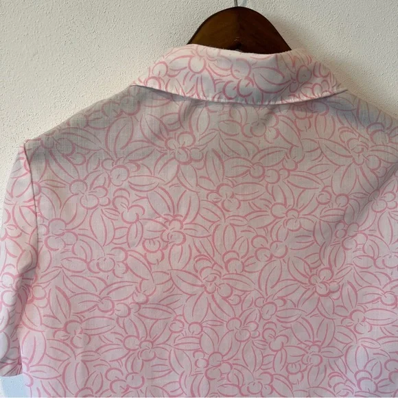 Vintage Russ Floral Botanical Button Front Short Sleeve Lightweight Blouse - Picture 5 of 6